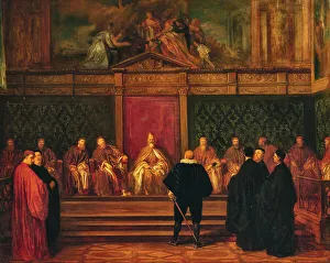 Venetian Senate, 1849. Creator: Robert-Fleury; Tony (1837-1911)
