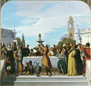 Campanile Prints: Venetian-style feast (central part)