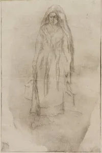 Venetian Water Carrier, 1879-1880. Creator: James Abbott McNeill Whistler Venetian Water Carrier, 1879-1880. Creator: James Abbott McNeill Whistler