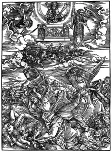 Number Prints: The Four Vengeful Angels, 1498, (1936). Artist: Albrecht Durer