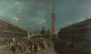 Church Santa Maria Della Salute Gallery: Venice, Piazza San Marco, ca 1760. Artist: Guardi, Francesco (1712-1793)