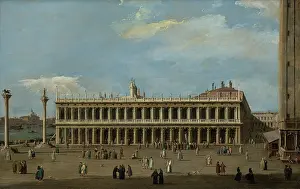 Laguna Veneta Prints: Venice, the Piazzetta, looking west, with the Libreria. Creator: Canaletto (1697-1768)