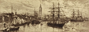 Backer Prints: Venice, Shipping and Palazzo Ducale, 1880. Creator: Otto Henry Bacher