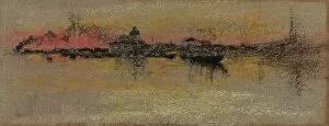 Images Dated 20th August 2021: Venice: Sunrise on the Rialto, 1880. Creator: James Abbott McNeill Whistler