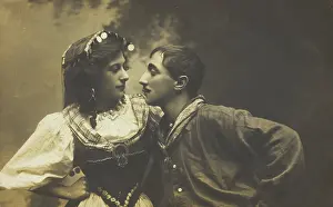 1910 Prints: Venie Clements and Bert Edwards acting in 'La danse des Apaches'