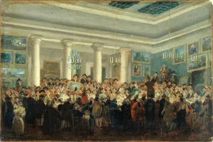 Vente publique de tableaux (Public sale of paintings), c. 1785