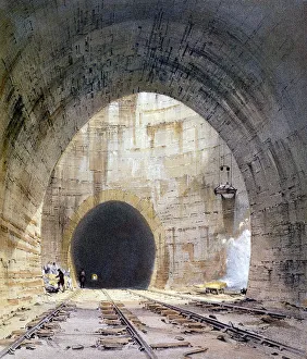 Stephenson Prints: Ventilation shaft in Kilsby Tunnel
