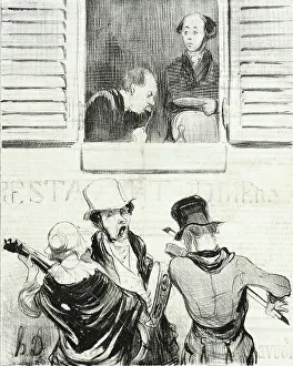 Waiter Prints: Ventre affamé n'a pas d'oreilles, 1840. Creator: Honore Daumier