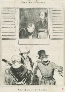 Waiter Prints: Ventre affamé n'a pas d'orleilles, 19th century. Creator: Honore Daumier
