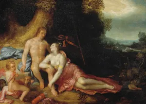 Adonis Prints: Venus and Adonis, 1603. Creator: Cornelis Cornelisz van Haarlem