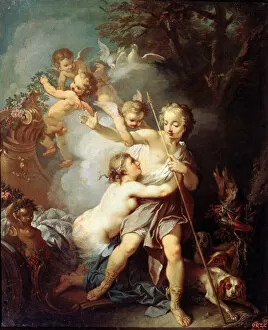 Adonis Collection: Venus and Adonis, 1750s. Artist: Etienne Jeaurat