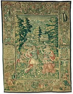 Chest Plate Gallery: Venus and Adonis (?) with the Duck Hunt, Flanders, c. 1600