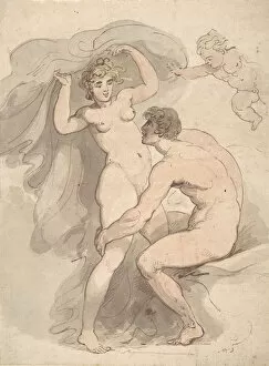 Anchises Gallery: Venus, Anchises and Cupid, 1780-1827. Creator: Thomas Rowlandson