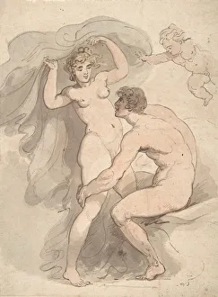 Anchises Prints: Venus, Anchises and Cupid, 1780-1827. Creator: Thomas Rowlandson