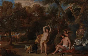 Adonis Prints: Venus Bewailing the Slain Adonis, 1650-1659. Creator: Frans Wouters