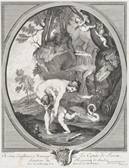 Swan Prints: Venus Catching Love or Venus Flogging Love, ca. 1741. Creators: Caylus