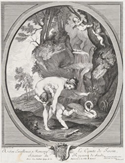 Anne Claude Philippe De Tubires Gallery: Venus Catching Love or Venus Flogging Love, ca. 1741. Creators: Caylus
