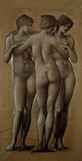 Venus Concordia - Study of the Three Graces, 1895. Creator: Sir Edward Coley Burne-Jones
