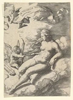 Van Leyden Prints: Venus and Cupid, 1528. Creator: Lucas van Leyden