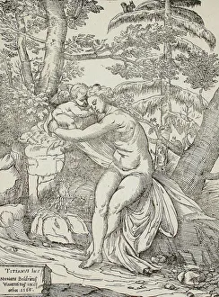 Da Cadore Prints: Venus and Cupid, 1566. Creators: Nicolo Boldrini, Titian
