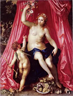 Cupid Prints: Venus and Cupid, 1600. Creators: Jan Brueghel the Elder, Hendrick van Balen I