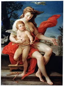 Batoni Collection: Venus and Cupid, 1785. Artist: Pompeo Batoni
