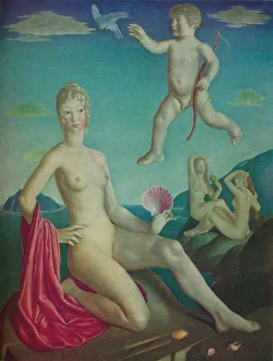Gill Prints: Venus and Cupid, 1924. Artist: Collin Unwin Gill