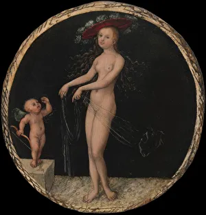 Tondo Prints: Venus and Cupid, ca. 1525-27. Creator: Lucas Cranach the Elder