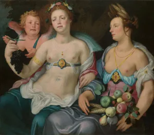 Ceres Prints: Venus, Cupid and Ceres, 1604. Creator: Cornelis Cornelisz van Haarlem