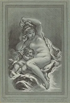Boucher Fran And Xe7 Prints: Venus and Cupid on a Dolphin, 1767. Creators: Louis Marin Bonnet
