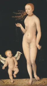 Modesty Prints: Venus and Cupid, early 16th century. Creator: Lucas Cranach the Elder