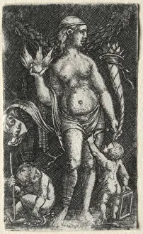 Albrecht Altdorfer German Prints: Venus between two cupids, 1520. Creator: Albrecht Altdorfer (German, c. 1480-1538)