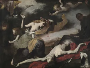 Naples Prints: Venus Discovering the Dead Adonis, c. 1650. Creator: Unknown