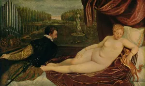 A De Beruete Prints: Venus Con El Musico, (Venus and music), 1550, (c1934). Artist: Titian