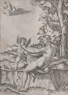 Venus and Eros, ca. 1514-36. Creator: Agostino Veneziano