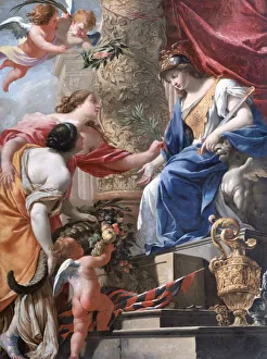 Drape Prints: Venus et l Amour c1535-1560. Artist: Lambert Sustris
