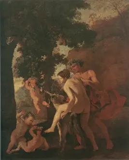 Venus Prints: Venus, Faun and Putti, 1631. Creator: Nicolas Poussin