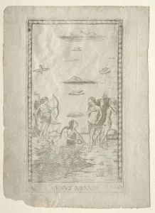 Ferrara Prints: Venus (from the Tarocchi, series A: Firmaments of the Universe, #43), before 1467