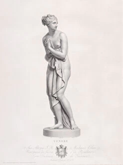 Canova Gallery: Venus, frontal view. from 'Oeuvre de Canova: Recueil de Statues...', 1817