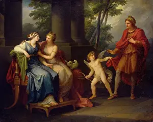 Neoclassical Prints: Venus Induces Helen to Fall in Love with Paris, 1790. Creator: Angelica Kauffman