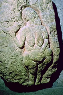 Venus Prints: The Venus of Laussel, which may be interpreted as an earth-mother