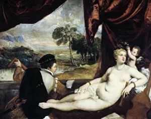 Images Dated 12th September 2005: Venus and the Lute Player, c1565-1570. Artist: Titian