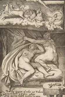Ares Gallery: Venus and Mars discovered by Apollo, from The Loves of the Gods, 1531-60