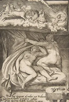 Aphrodite Gallery: Venus and Mars discovered by Apollo, from The Loves of the Gods, 1531-60
