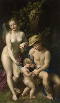 Venus with Mercury and Cupid (The School of Love), c. 1525. Artist: Correggio (1489-1534)
