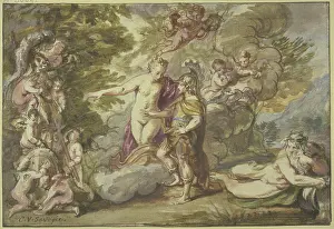 Hand Gestures Prints: Venus presents Aeneas with weapons, 17th century. Creator: Carel van Savoy