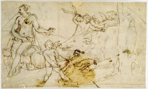 Vaga Prints: Venus, putti and a wild Boar, c. 1520-1540. Artist: Perino del Vaga