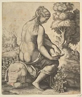 Sanzio Collection: Venus removing a thorn from her foot, 1532. Creator: Master of the Die