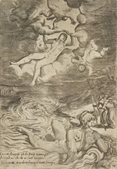 Aphrodite Gallery: Venus tumbling with putti in the clouds, from The Loves of the Gods, ca. 1531-76