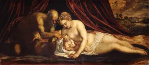Vulcan Gallery: Venus, Vulcan and Cupid. Artist: Tintoretto, Jacopo (1518-1594)